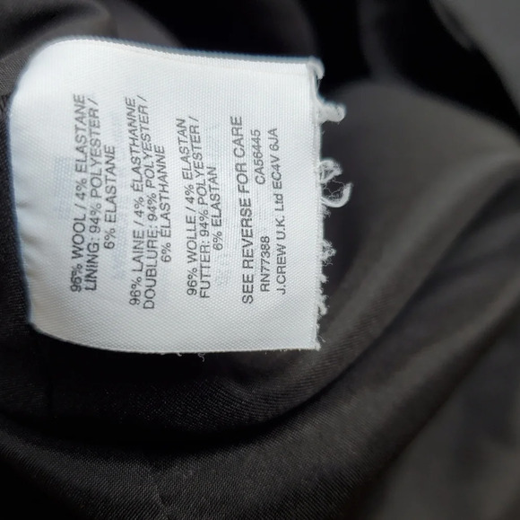 J.Crew Black Classic B-Stretch Wool Pencil Skirt 6 Petite - Picture 6 of 8